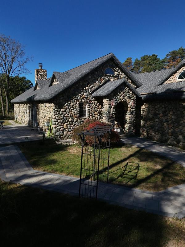 Stone cottage with a new roof