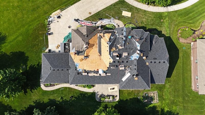 Tear-off seen from directly above